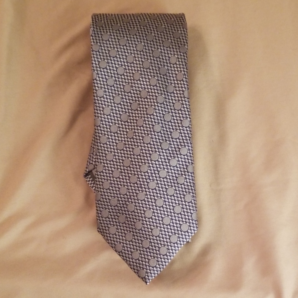 Canali mens silk tie - gray and navy